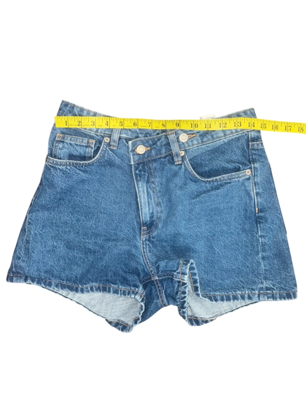 Criss Cross High-Rise Denim Shorts - Picture 6 of 10